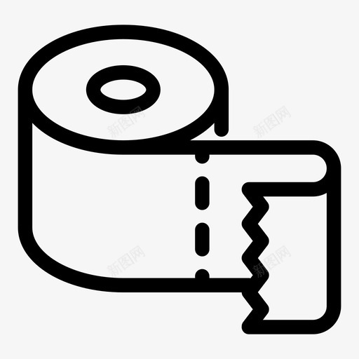卫生纸浴室卷图标svg_新图网 https://ixintu.com 卫生纸 卷 浴室 野营用品