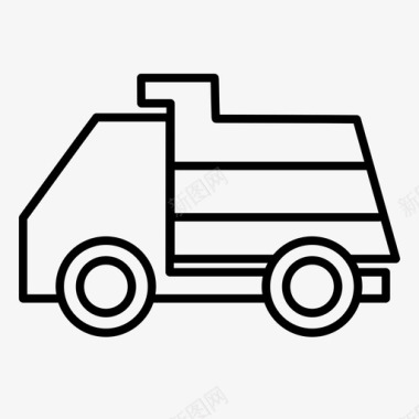 自卸车自卸汽车送货车图标图标