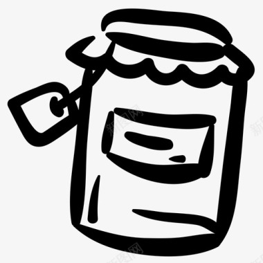 果酱蜂蜜罐子图标图标