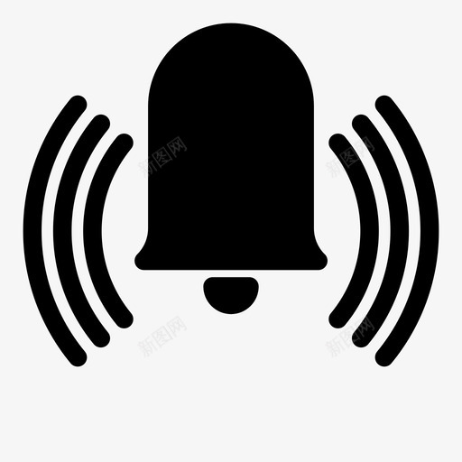 铃声警报声音图标svg_新图网 https://ixintu.com 唤醒 声音 物体 警告 警报 铃声