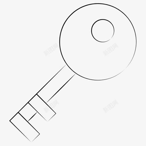 手绘商务管理钥匙图标svg_新图网 https://ixintu.com 手绘商务管理钥匙