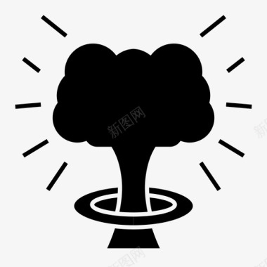 核弹原子弹蘑菇云图标图标