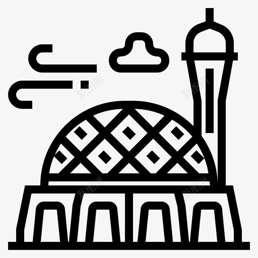 马尔代夫亚洲建筑图标svg_新图网 https://ixintu.com 亚洲 亚洲国家地标 地标 建筑 清真寺 马尔代夫