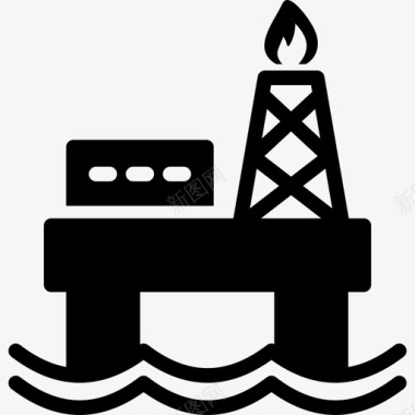 石油平台天然气近海图标图标