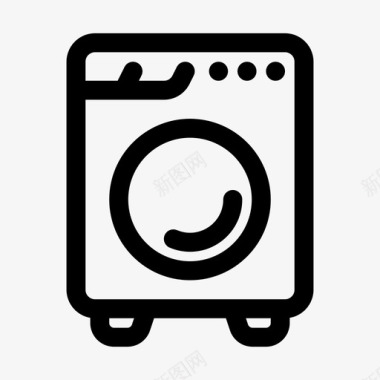 洗衣机电器电子商务图标图标