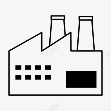 工厂建筑物商业图标图标