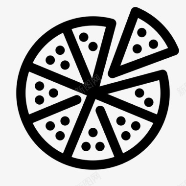 披萨吃食物图标图标