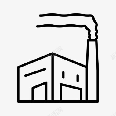 工厂建筑工业图标图标
