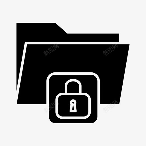 文件夹锁文件隐藏图标svg_新图网 https://ixintu.com 文件 文件夹锁 隐藏