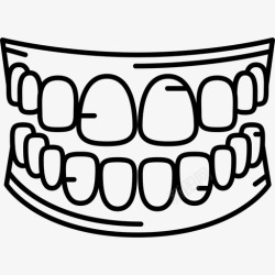 人类牙齿人类牙齿人体部分黑色图标高清图片