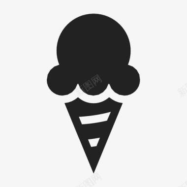 冰淇淋筒冰淇淋甜的图标图标