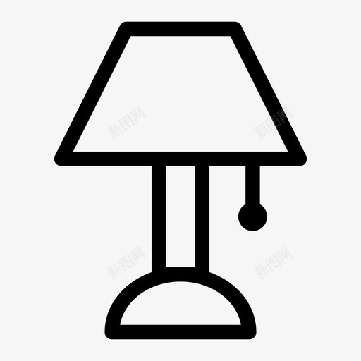 灯电家具图标svg_新图网 https://ixintu.com 家具 家居用品介质 桌子 灯 电