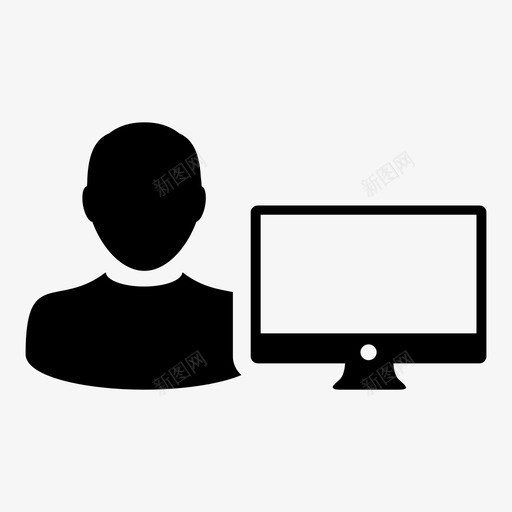 头像计算机桌面图标svg_新图网 https://ixintu.com 9个用户图标与计算机显示器矢量符号 头像 工人 显示器 桌面 用户 计算机