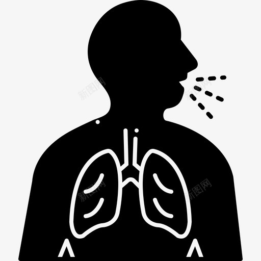 哮喘咳嗽呼吸困难图标svg_新图网 https://ixintu.com 卡通 呼吸困难 咳嗽 哮喘 气喘