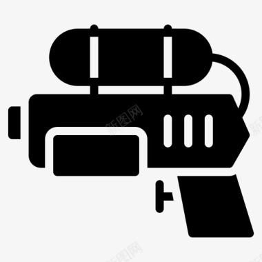 水枪手枪塑料图标图标
