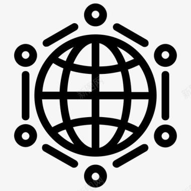 世界通讯地球图标图标