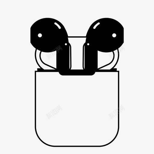 带耳机的airpod手机壳airpodsapple图标svg_新图网 https://ixintu.com airpods apple charge 带耳机的airpod手机壳 设备 音乐