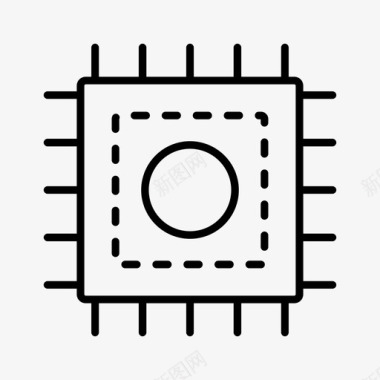 处理器芯片核心图标图标