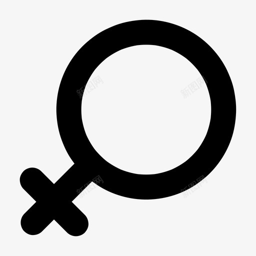 女性性别符号图标svg_新图网 https://ixintu.com 女性 性别 所有尺寸的基本图标 符号