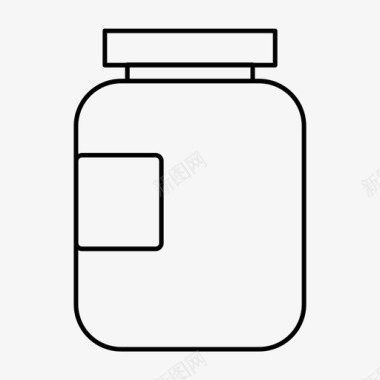 瓶子罐子花生酱图标图标