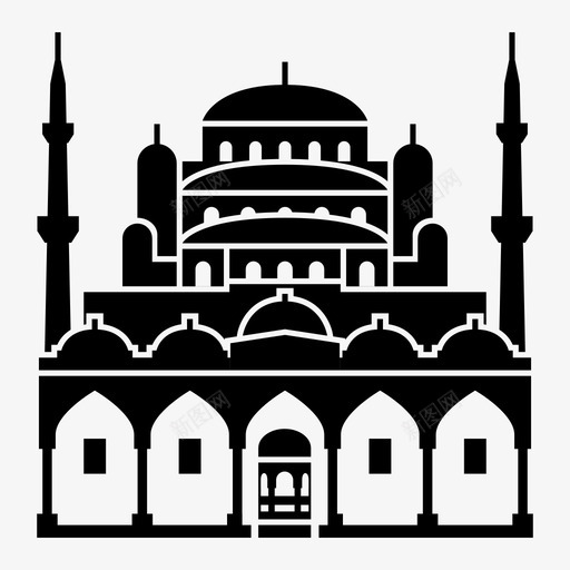 圣索菲亚大教堂君士坦丁堡伊斯坦布尔图标svg_新图网 https://ixintu.com 伊斯坦布尔 君士坦丁堡 圣索菲亚大教堂 地标 宗教 清真寺
