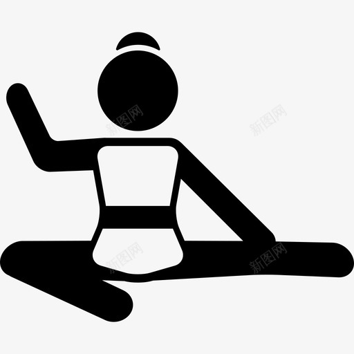女性单腿伸展姿势运动瑜伽图标svg_新图网 https://ixintu.com 女性单腿伸展姿势 手臂和腿部伸展运动瑜伽 瑜伽 运动