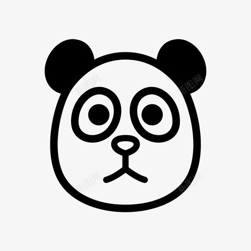 熊猫动物熊图标svg_新图网 https://ixintu.com 动物 可爱 熊 熊猫 表情