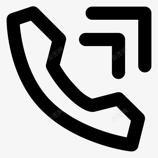 拨出电话箭头呼叫图标svg_新图网 https://ixintu.com pearui电话2px 呼叫 拨出电话 箭头 联系人 通讯