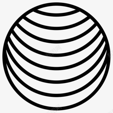 圆球几何图标图标