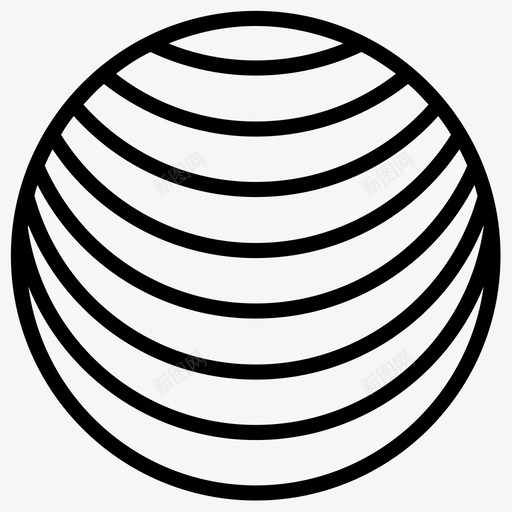 圆球几何图标svg_新图网 https://ixintu.com 几何 圆 球 藤条 藤球