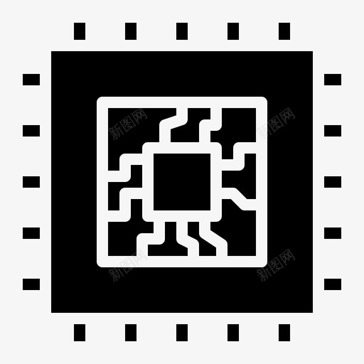 微芯片硬件工业固体图标svg_新图网 https://ixintu.com 工业固体 微芯片 硬件