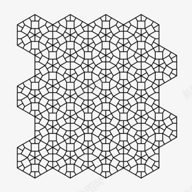 六边形瓷砖几何图形图案图标图标