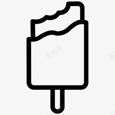 冰棒甜点冰激凌棒图标图标