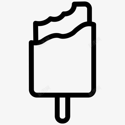 冰棒甜点冰激凌棒图标svg_新图网 https://ixintu.com 冰棒 冰淇淋 冰激凌棒 夏天 甜点