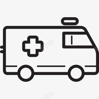 救护车朝右交通工具医院的东西图标图标