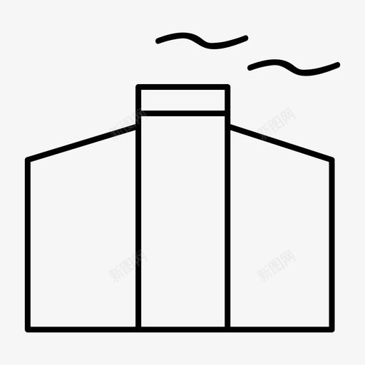 工厂建筑污染图标svg_新图网 https://ixintu.com 工厂 建筑 建筑施工 污染