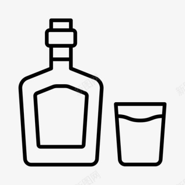 威士忌牛仔酒馆图标图标