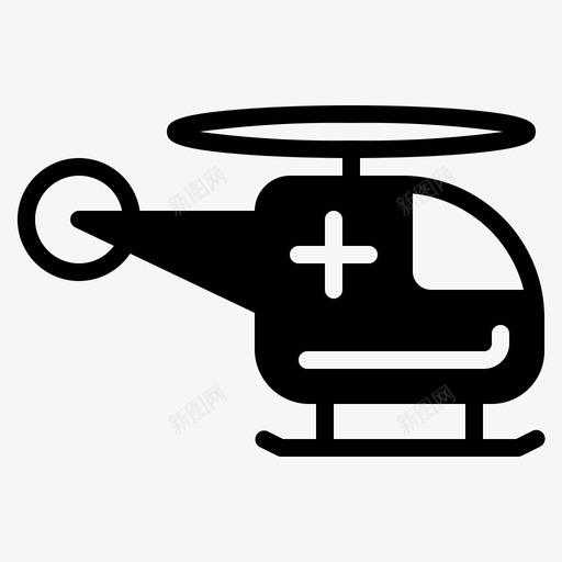 直升机急救医院图标svg_新图网 https://ixintu.com 医院 急救 救援 直升机 运输