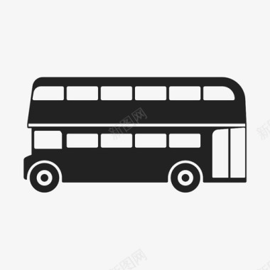 伦敦巴士双层巴士交通图标图标