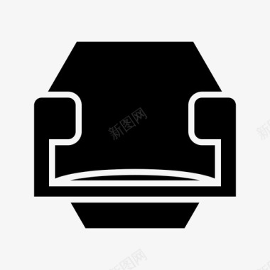 沙发扶手椅家具图标图标