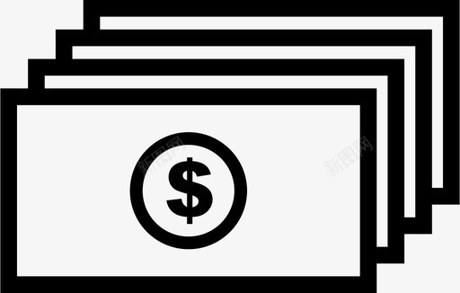 货币现金付款图标图标