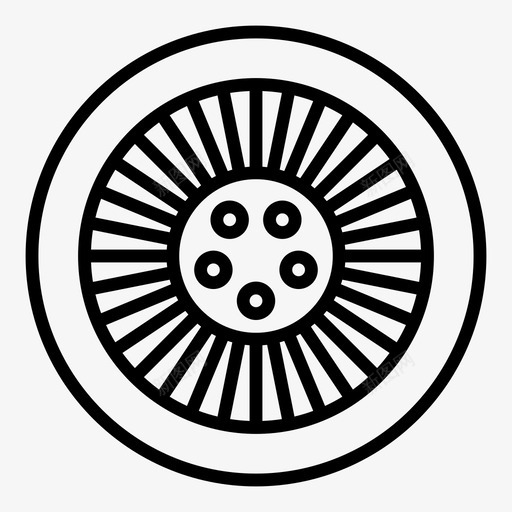 车轮汽车钢丝轮图标svg_新图网 https://ixintu.com 汽车 汽车符号 车轮 钢丝轮