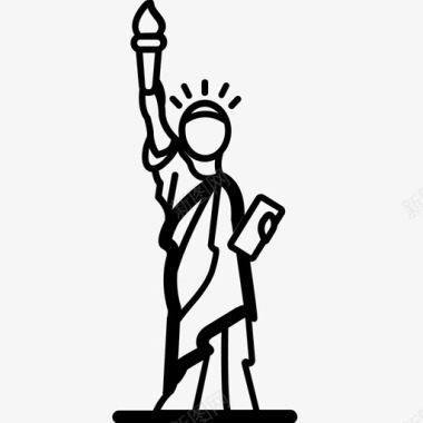 自由女神像美国地标图标图标