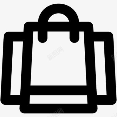 购物袋多个商店图标图标