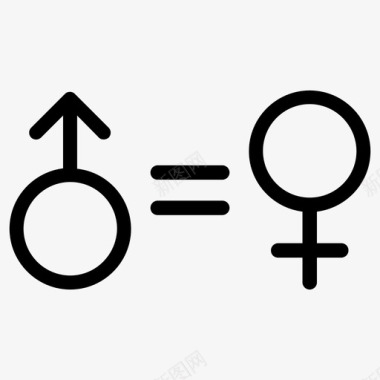 平等女性性别图标图标