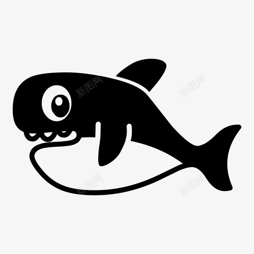 小鲨鱼有趣海洋生物图标svg_新图网 https://ixintu.com 可爱的小鲨鱼字形 小鲨鱼 有趣 海洋生物