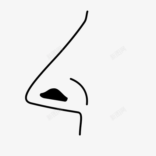 鼻子香气人的鼻子图标svg_新图网 https://ixintu.com 人的鼻子 气味 香气 鼻子