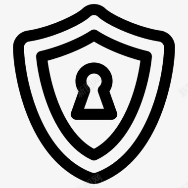 屏蔽锁防护安全图标图标