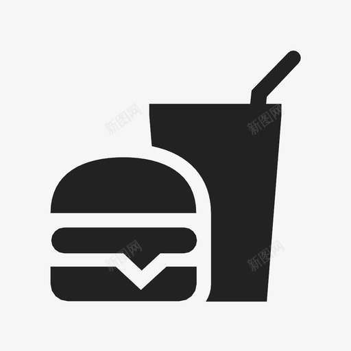 汉堡食物菜单图标svg_新图网 https://ixintu.com 汉堡 苏打水 苏打水和汉堡 菜单 食物