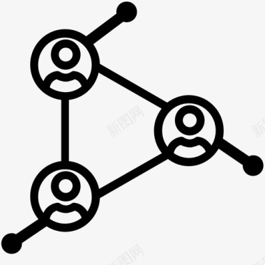 社交群组网络图标图标